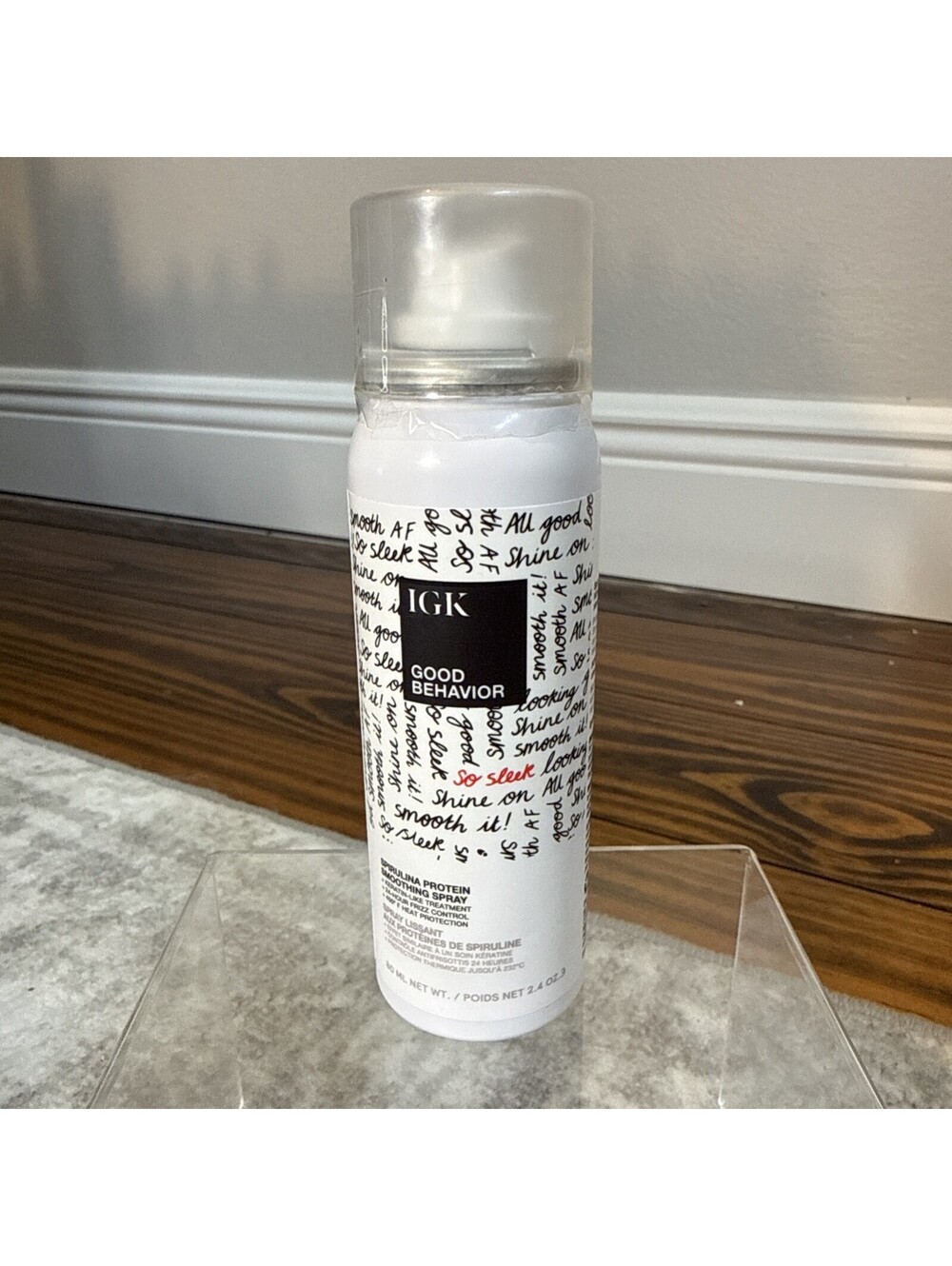IGK - Good Behavior Spirulina Protein Smoothing, Vegan - Travel Spray 2.4 oz.